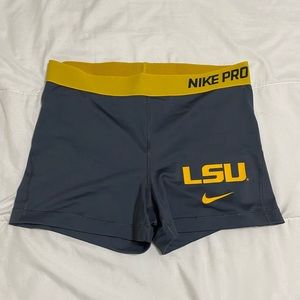 LSU nike pro shorts